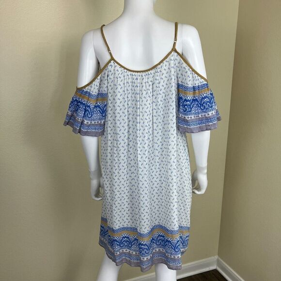 Free People Womens Size L Cotton Gauze Cold Shoulder Floral Tunic Mini NEW Dress - Picture 14 of 14